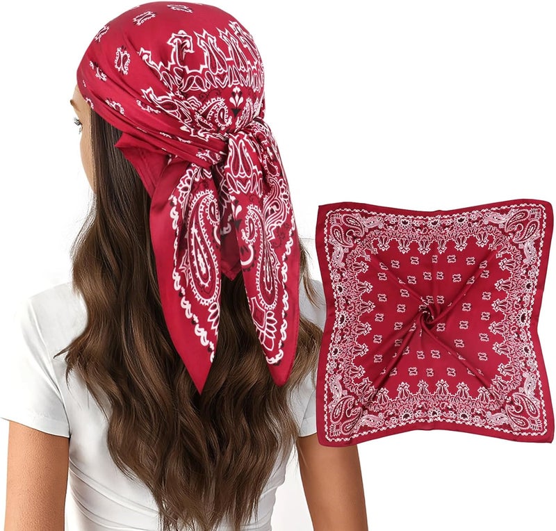 vimate Head Scarf for Women Hair 27'' Square Satin Silk Feeling Bnadana Neck Scarf Handbag Accessories Etc - Image 2